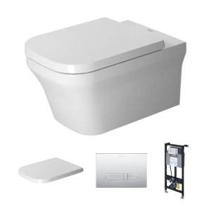 Bồn cầu treo tường Duravit 2561090000+0020390000+WD1011000000