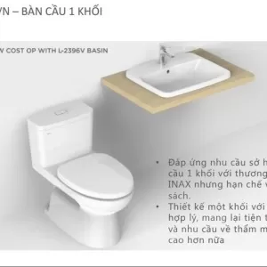 Bồn cầu 1 khối INAX AC-969VN-2 (AC969VN2) nắp đóng êm