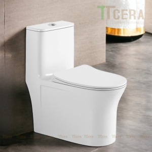 Bồn cầu 1 khối TTCERA BC080 nắp đóng êm chính hãng