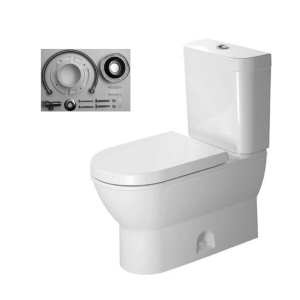 Bồn cầu 2 khối Duravit 588.45.393 nắp đóng êm Darling New