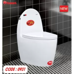 Bồn cầu 1 khối Kassani 931 nắp đóng êm chính hãng