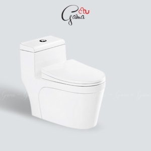 Bồn cầu 1 khối GAMA GMBC906 nắp đóng êm chính hãng