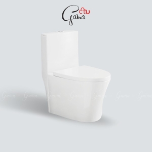 Bồn cầu 1 khối GAMA GMBC907 nắp đóng êm chính hãng