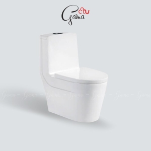 Bồn cầu 1 khối GAMA GMBC909 nắp đóng êm chính hãng