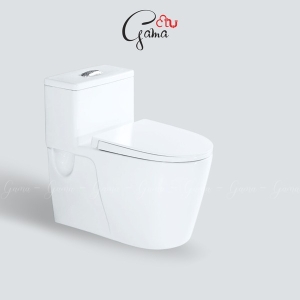 Bồn cầu 1 khối GAMA GMBC963 nắp đóng êm chính hãng