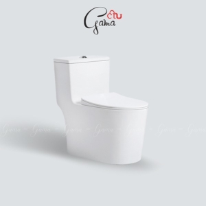 Bồn cầu 1 khối GAMA GMBC981 nắp đóng êm chính hãng