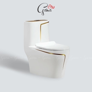Bồn cầu 1 khối GAMA GMBC998 nắp đóng êm chính hãng