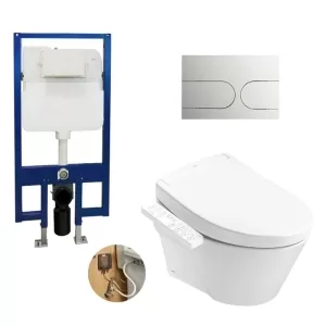 Bồn cầu 1 khối TOTO CW822RA nắp điện tử TCF47360GAA nút nhấn MB175M SS