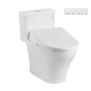 Bồn cầu 1 khối TOTO MS857CDW23 nắp điện tử Washlet S7 (giấu dây)