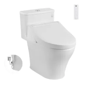 Bồn cầu 1 khối TOTO MS857DW14 nắp điện tử Washlet C5