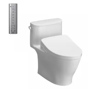 Bồn cầu 1 khối TOTO MS887CRW12 nắp điện tử Washlet S7