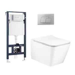 Bồn cầu treo tường COTTO SC197627(F) thoát ngang két nước âm tường
