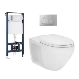 Bồn cầu treo tường COTTO SC198517(F) thoát ngang két nước âm tường