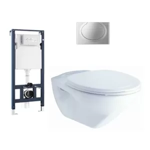 Bồn cầu treo tường COTTO SC199(F) thoát ngang két nước âm tường
