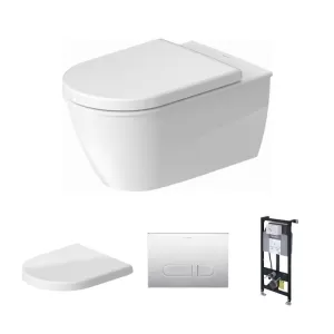 Bồn cầu treo tường DURAVIT 2544090000+0069890000+WD1011000000+WD5001021000 thoát ngang két nước âm tường