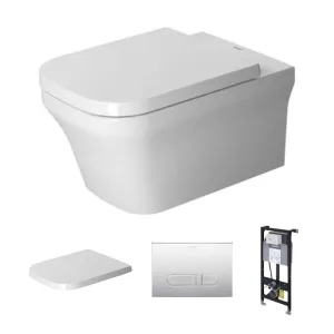 Bồn cầu treo tường DURAVIT 2561090000+0020390000+WD1011000000+WD5001021000 thoát ngang két nước âm tường