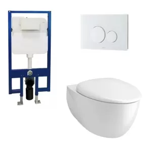 Bồn cầu treo tường TOTO CW812RA thoát ngang két âm tường nắp điện tử TCF4911Z nút nhấn MB176G WH