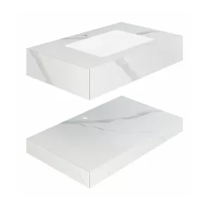 Chậu lavabo âm bàn Viglacera UA1-9GP01 men Nano nung