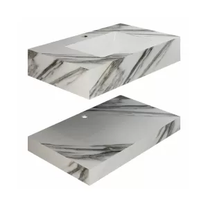 Chậu lavabo âm bàn Viglacera US6-9GP01 men Nano nung