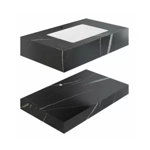 Chậu lavabo âm bàn Viglacera VI11-9GP01 màu đen sang trọng