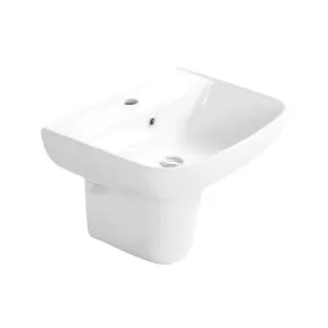Chậu lavabo treo tường COTTO C000607OS chân lửng dòng Bob