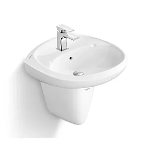 Chậu lavabo treo tường Viglacera VTL3+VI5-CHAN men Nano nung