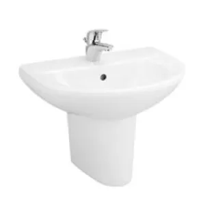 Chậu lavabo treo tường COTTO C014/C420 chân lửng chính hãng