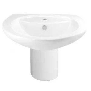 Chậu lavabo treo tường COTTO C0107/C4201 chân lửng chính hãng