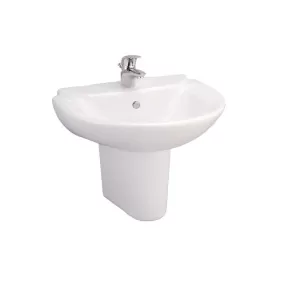 Chậu lavabo treo tường COTTO C0237/C4201 chân lửng chính hãng