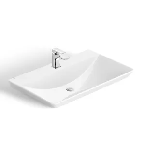 Chậu lavabo đặt bàn Viglacera CB68 men Nano nung