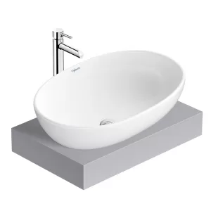 Chậu lavabo đặt bàn Viglacera CD15 men Nano nung