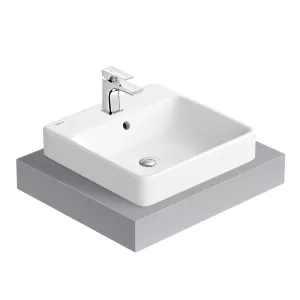 Chậu lavabo đặt bàn Viglacera V24 men Nano nung