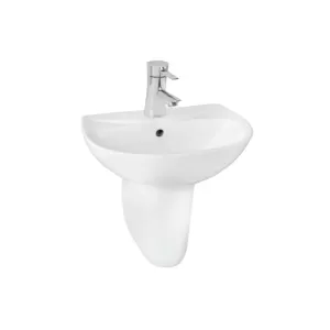 Chậu lavabo treo tường Thiên Thanh LT03 chân lửng chính hãng