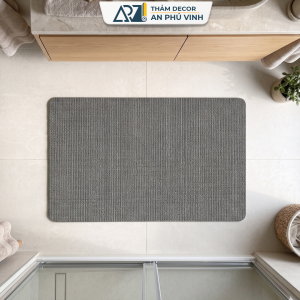 Thảm FW 80x120 Vải Balo Tổ Ong Màu Xanh Đen Thấm Hút Nước Chống Trượt Tốt APV-20L01