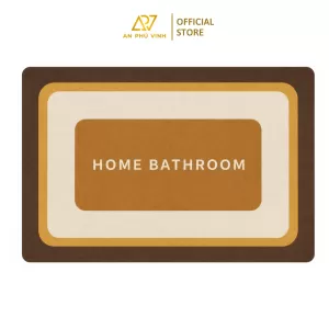 Thảm Thấm 45x70 Nhựa PVC Vải Trơn Màu Nâu Kem Thấm Hút Chống Trượt Tốt APV-12S02