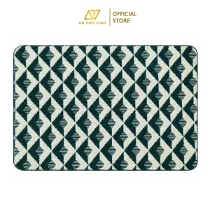 Thảm Kẻ Sọc 60x90 Lông Nhám Nhẹ Họa Tiết Vàng Đen Thấm Hút Decor Phòng Khách APV-04M09