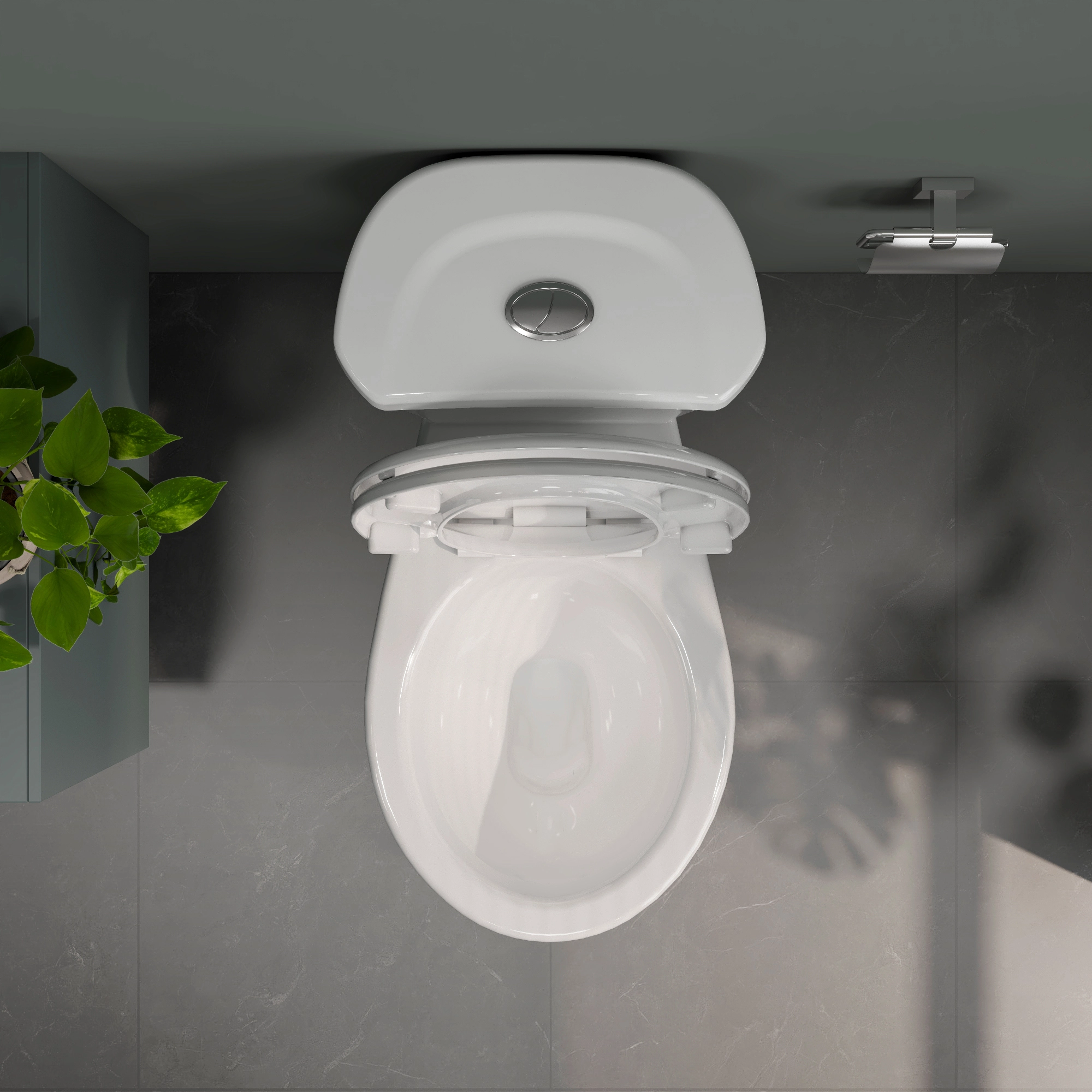 Bàn cầu hai khối Viglacera VI88 ứng dụng chất liệu sứ cao cấp và công nghệ men Nano nung giúp bề mặt sáng bóng, diệt khuẩn vượt trội