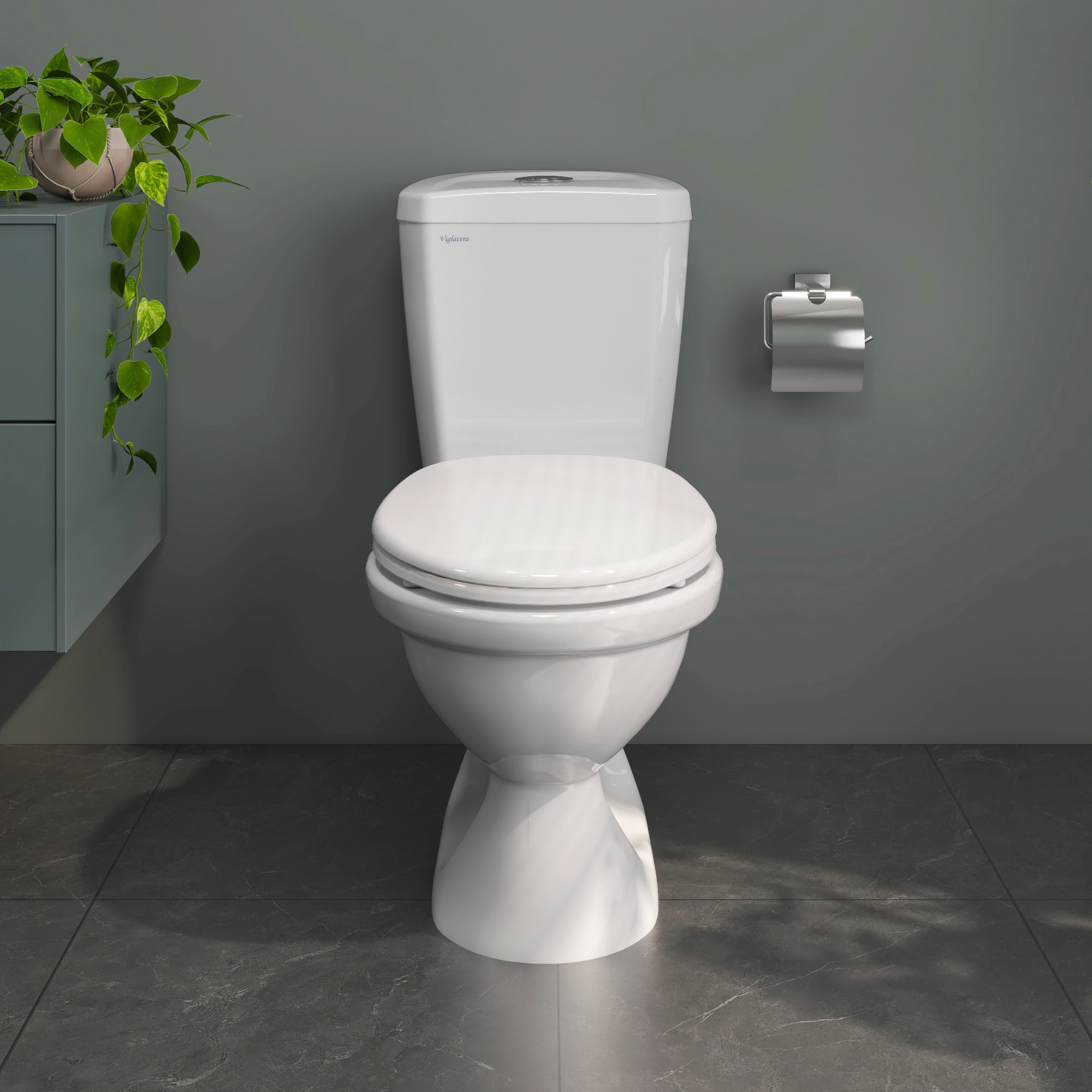 Bàn cầu hai khối Viglacera VI88 với thiết kế tinh tế, dễ dàng lắp đặt và hài hòa trong mọi không gian
