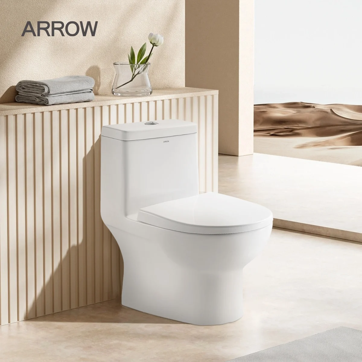 Bàn cầu một khối là điểm nhấn đắt giá giúp nâng tầm thẩm mỹ, mang lại vẻ đẹp sang trọng, gọn gàng và đẳng cấp cho không gian phòng tắm hiện đại.
