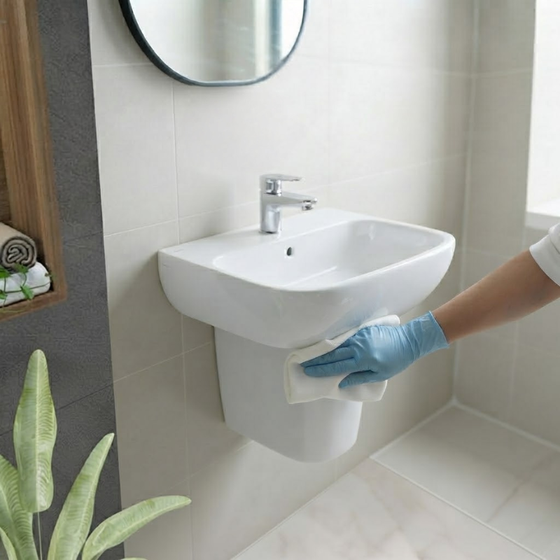Bí quyết bảo dưỡng giúp chân chậu lavabo sứ luôn trắng sáng đẹp như mới