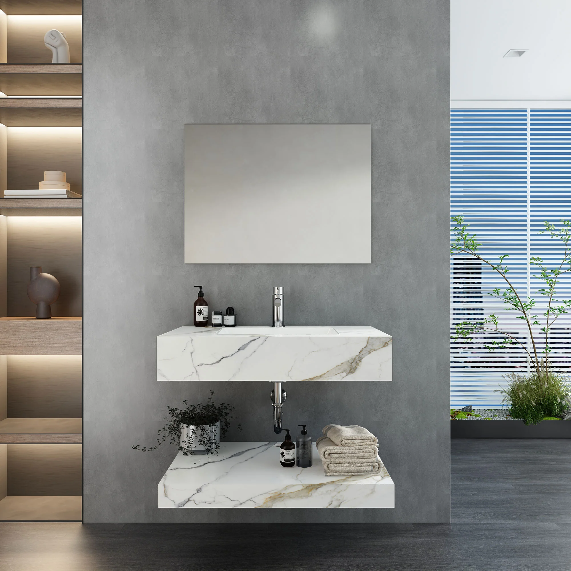 Viglacera PHL-9S01P kết hợp chậu sứ âm bàn tạo nên sự hài hòa và vô cùng tinh tế