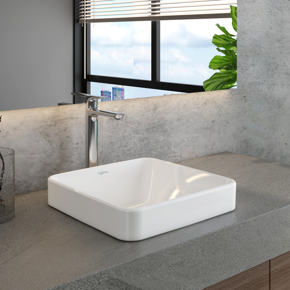 Chậu bán dương bàn Viglacera CD20 tạo điểm nhấn sang trọng cho phòng tắm hiện đại