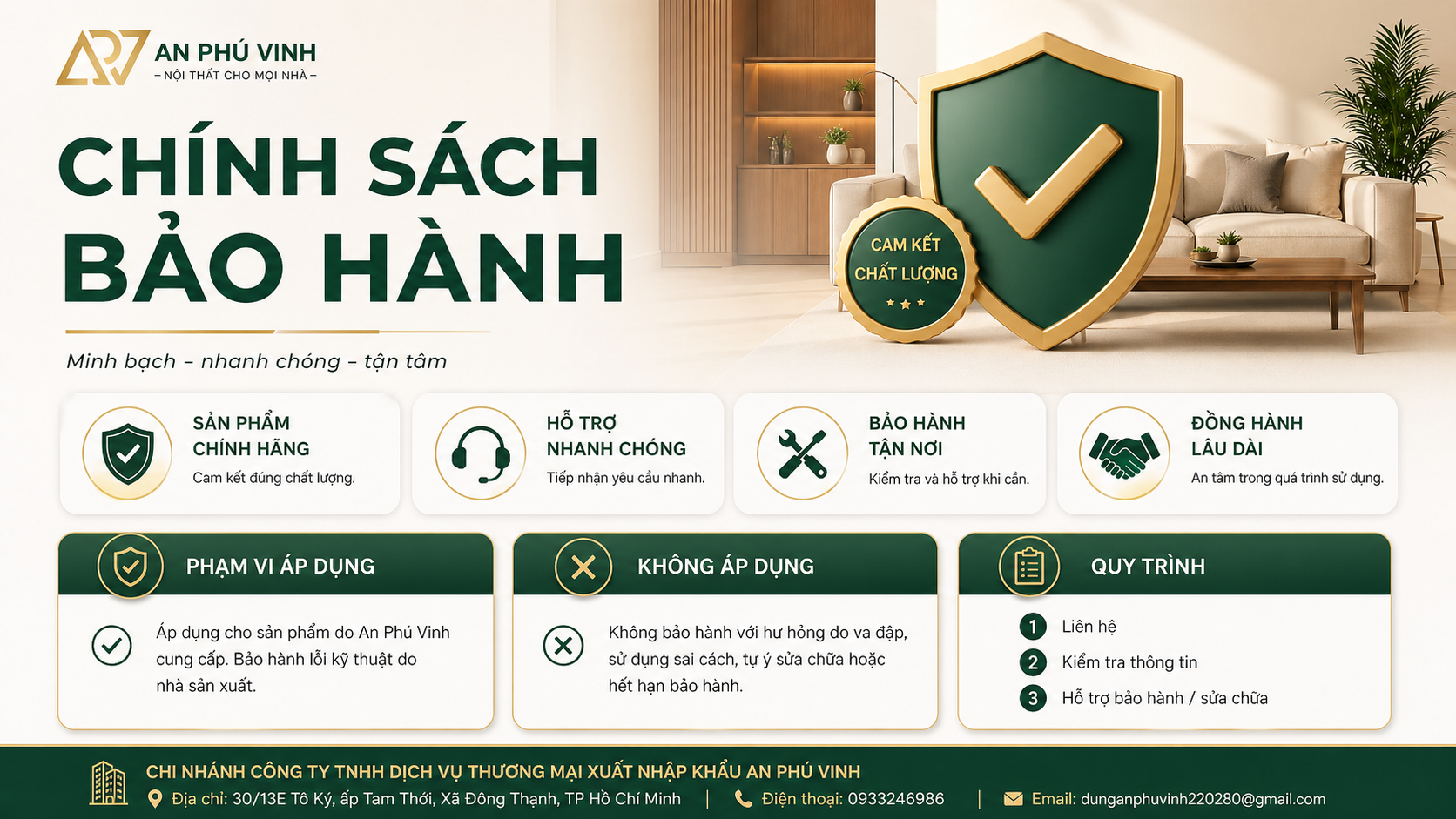 Chính sách bảo hành: Lời khẳng định về chất lượng và sự tận tâm
