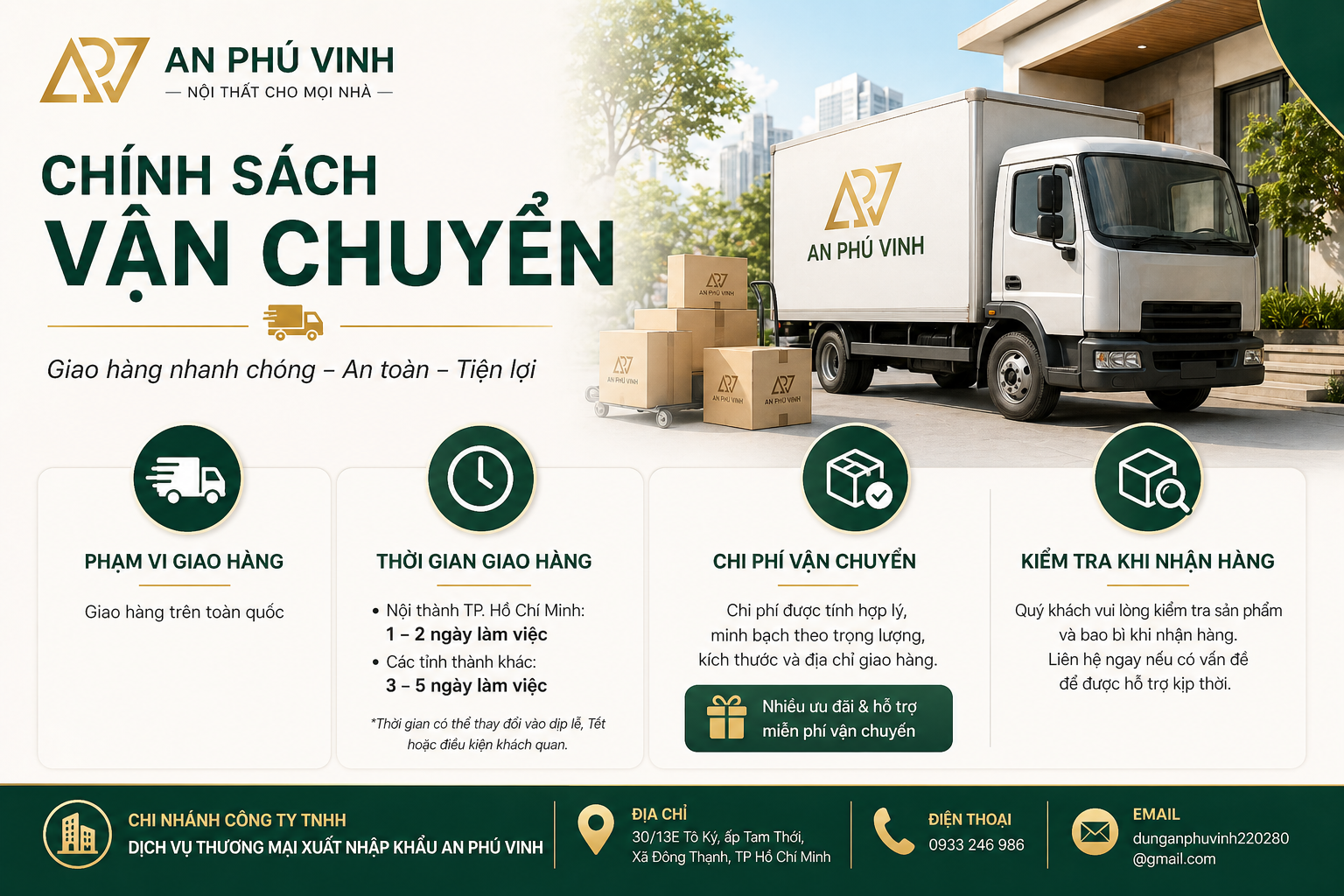 Chính sách vận chuyển: Niềm tin và sự an tâm