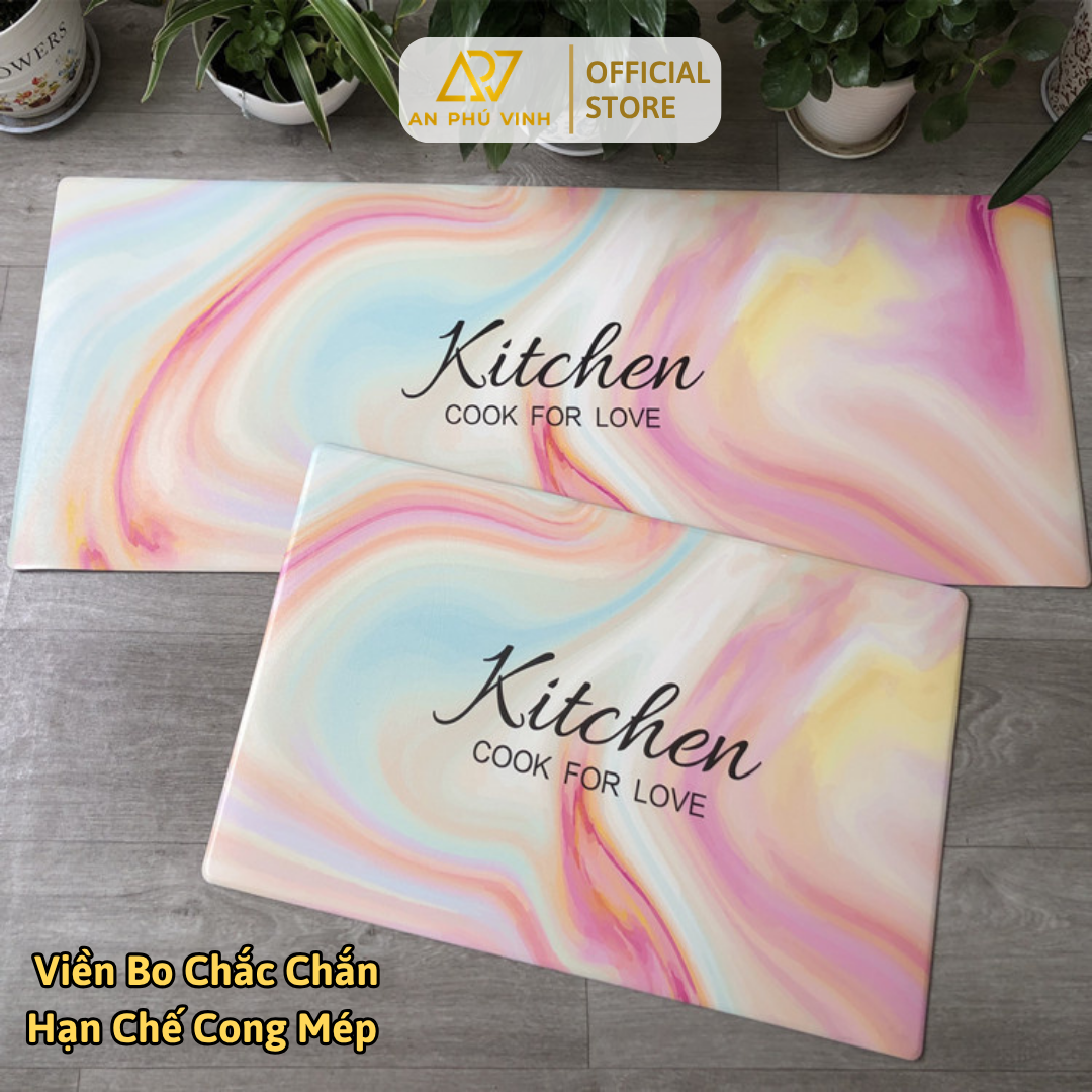 Đặc điểm nổi bật bộ thảm bếp lót sàn chất liệu PVC chống thấm chống trượt