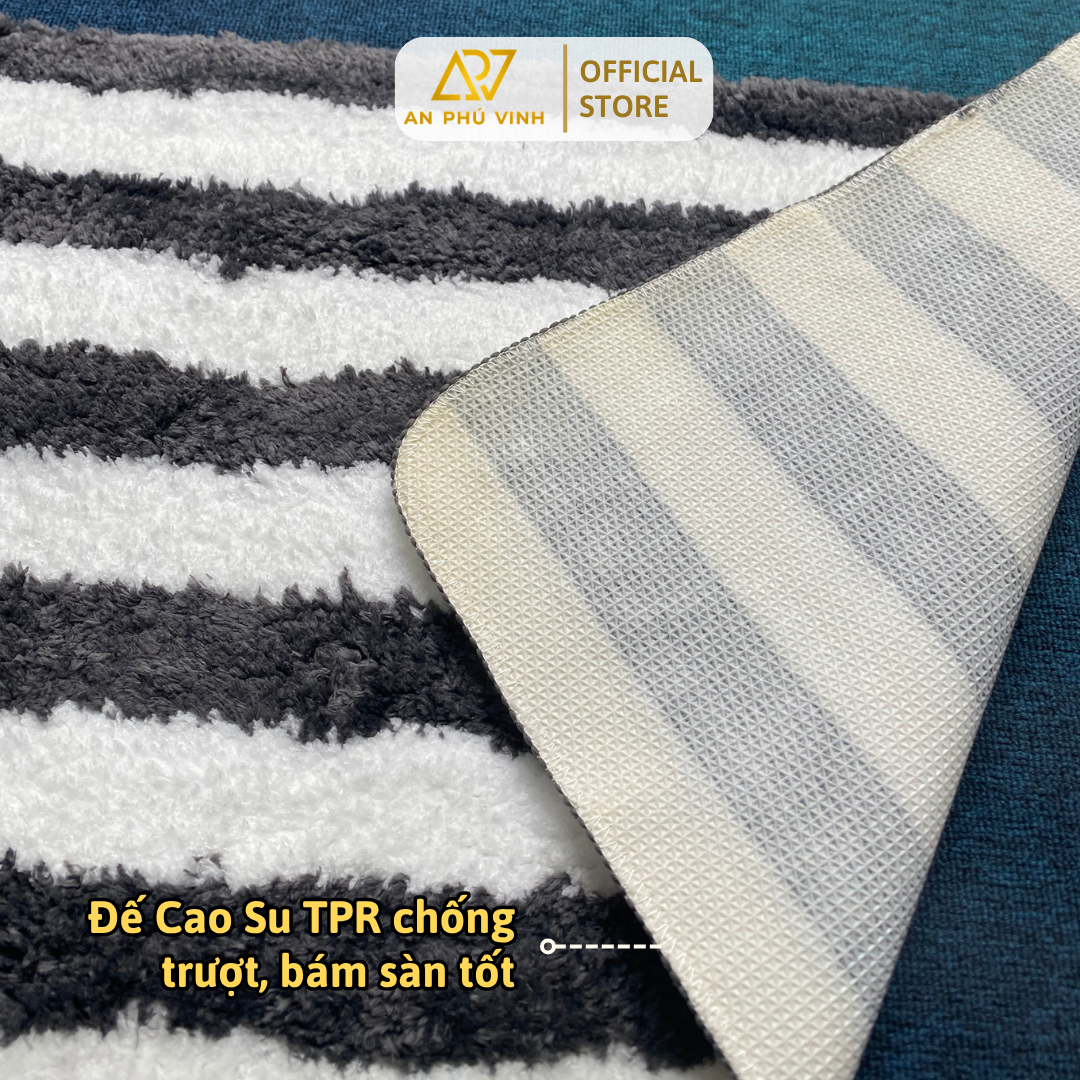 Tìm hiểu các đặc điểm nổi bật thảm lông xù sọc xen kẽ với thiết kế hiện đại, độ bền cao cùng khả năng thấm hút nước vượt trội