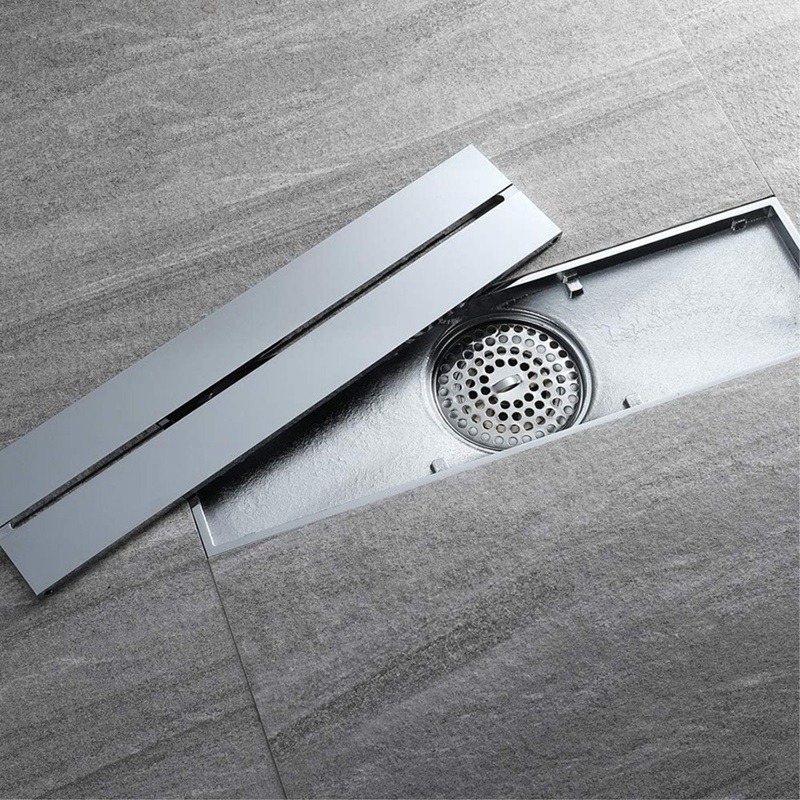 Thiết kế tinh giản của ga thoát sàn dáng dài mặt kín mang đến giải pháp thoát nước hiện đại, giữ cho không gian sàn luôn bằng phẳng và sang trọng.