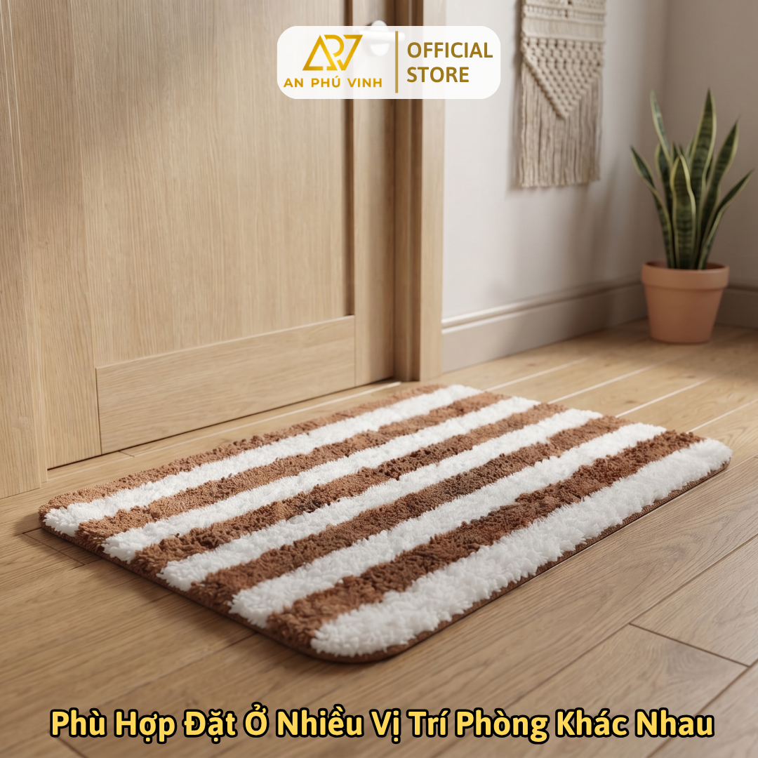 Thảm lông xù sọc xen kẽ giúp bạn khám phá chất liệu lông cừu mềm mại, mang lại cảm giác êm ái và sự sang trọng cho phòng khách