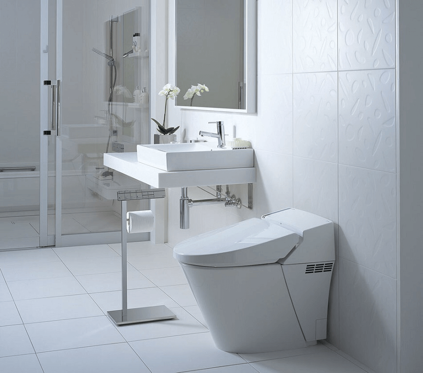 Minh họa hệ thống xả xoáy kép siêu mạnh kết hợp cửa xả lớn giúp cuốn trôi mọi vết bẩn của bàn cầu hiện đại.