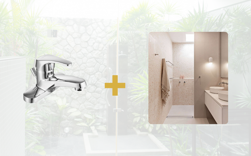 Khéo léo kết hợp vòi chậu thấp ba lỗ cùng ánh sáng phòng tắm phù hợp sẽ tôn lên các đường nét góc cạnh tinh tế và chất liệu kim loại cao cấp của sản phẩm.